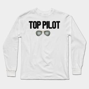 top pilot glasses Long Sleeve T-Shirt